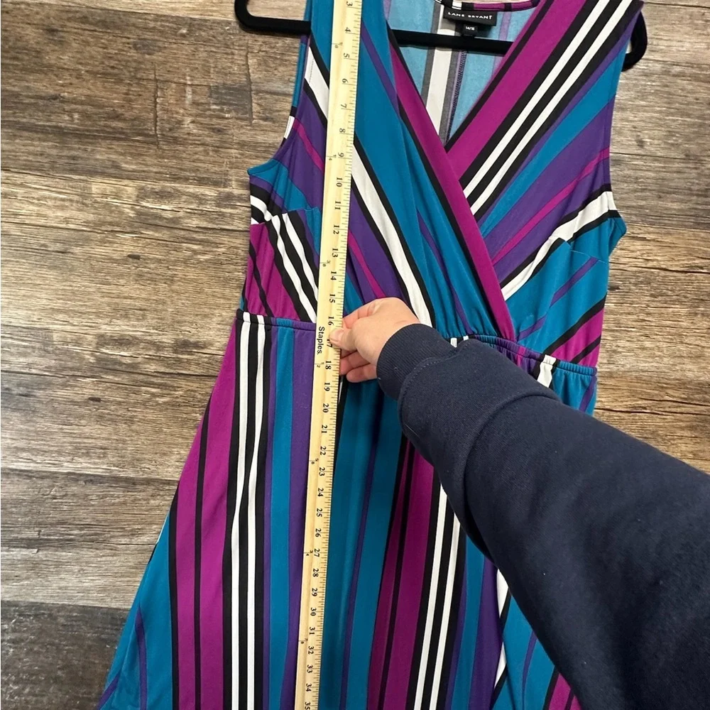 Lane Bryant Striped Midi Dress - Blue and Purple - Picture 2 of 7